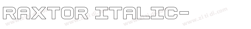 Raxtor Italic字体转换